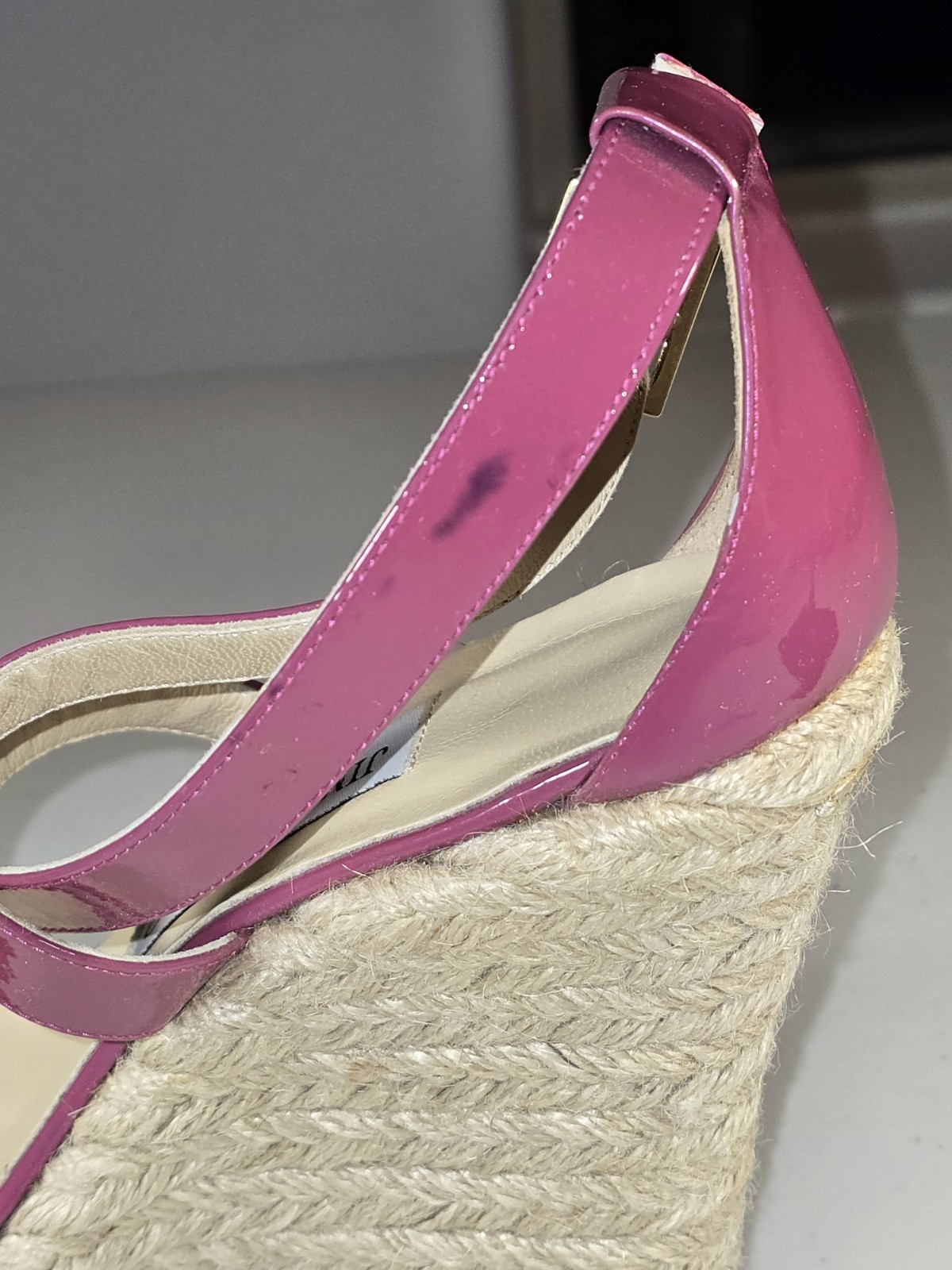 Jimmy Choo Hi Heel Wedge Sandal Pink Strap Size 39 New Other