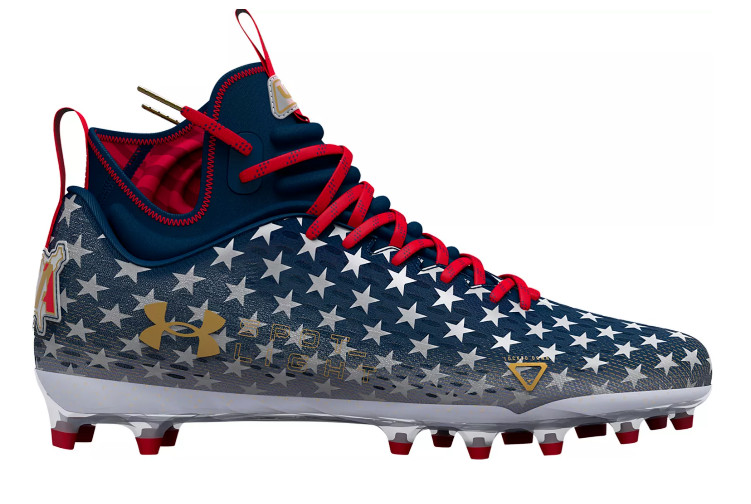 Under Armour Spotlight Lux LE MC USA Americana Football Cleats Men’s Sizes NEW