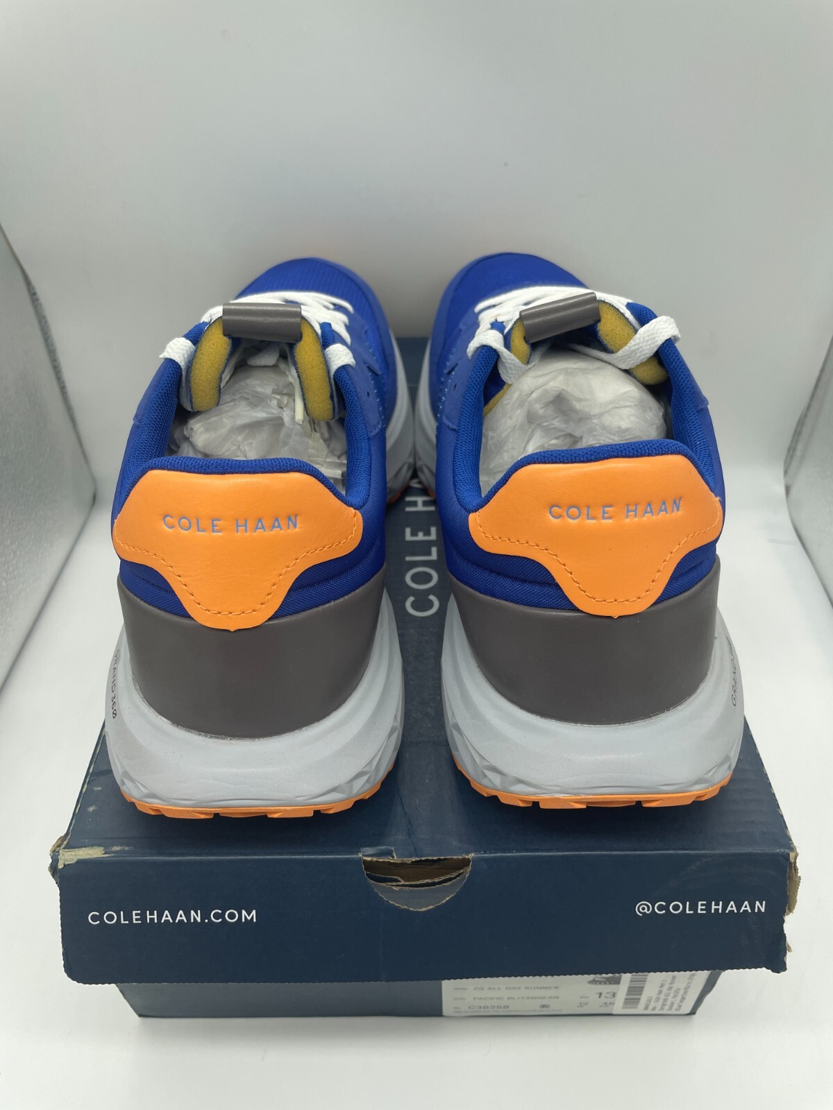 Cole Haan Men’s Zerogrand All Day Runner Blue/Tangerine/Microchip Size 13