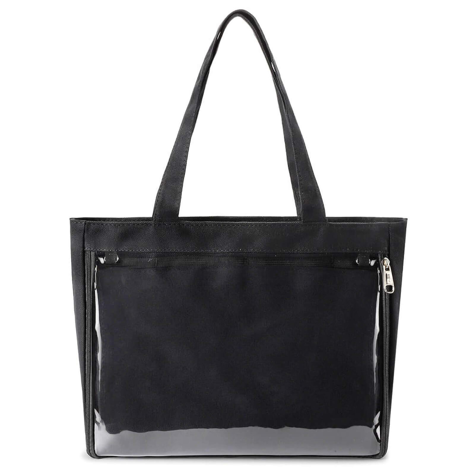 STEAMEDBUN Ita Bag with Insert Large Canvas Shoulder Tote One Size, Black