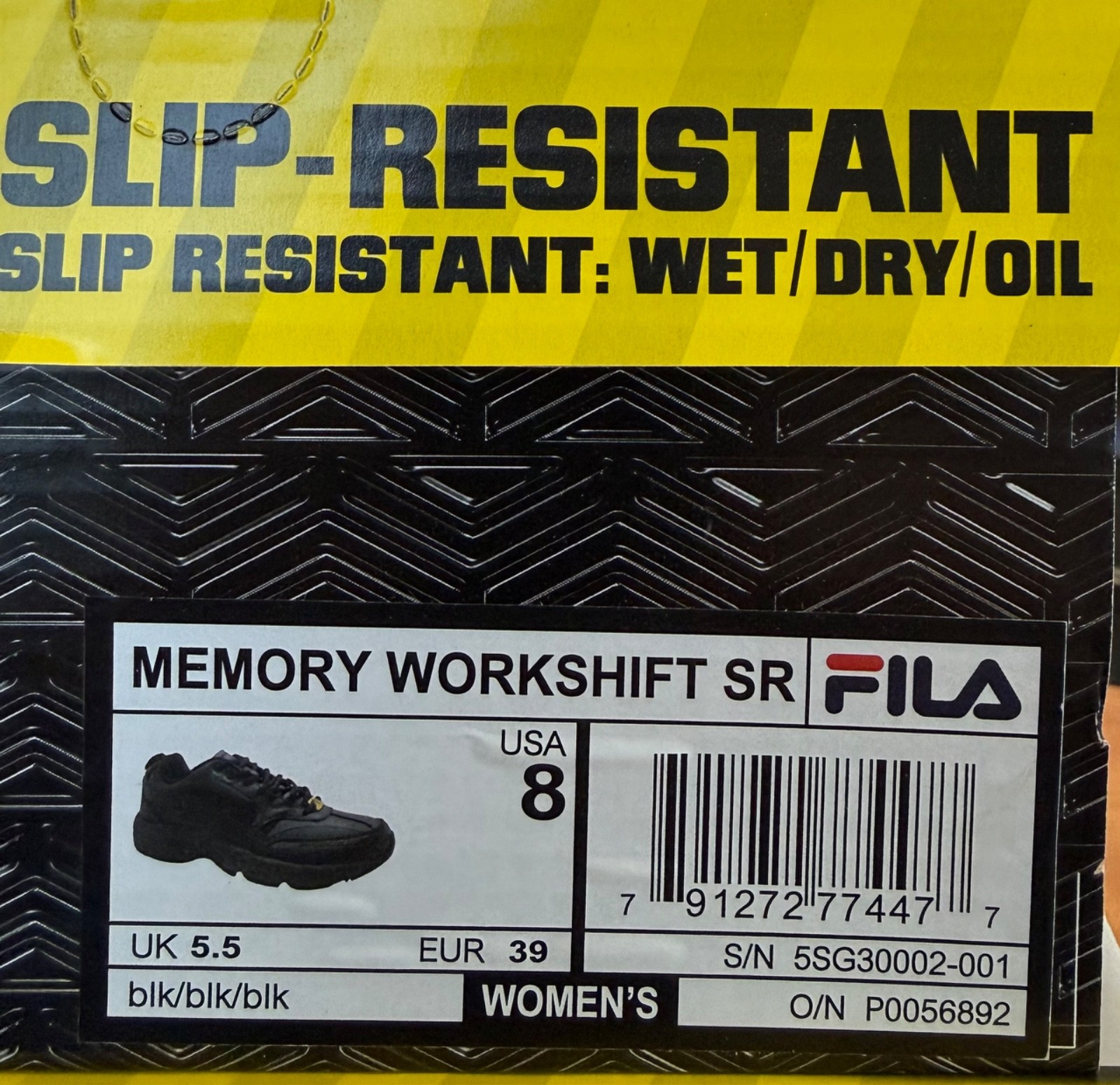 Womens Fila Workshift SR Non-Skid Slip-Resistant Memory Foam Work Shoes (8)