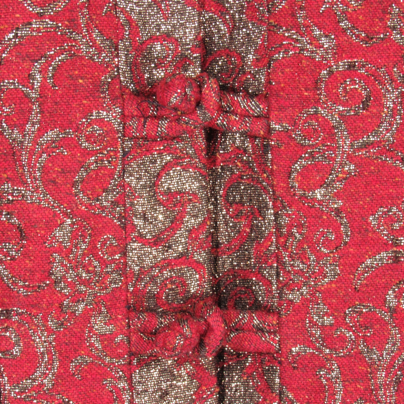 VTG GEORGE SIMONTON Dark Red w/GOLD METALLIC Suit JACKET/SKIRT Outfit Set 10
