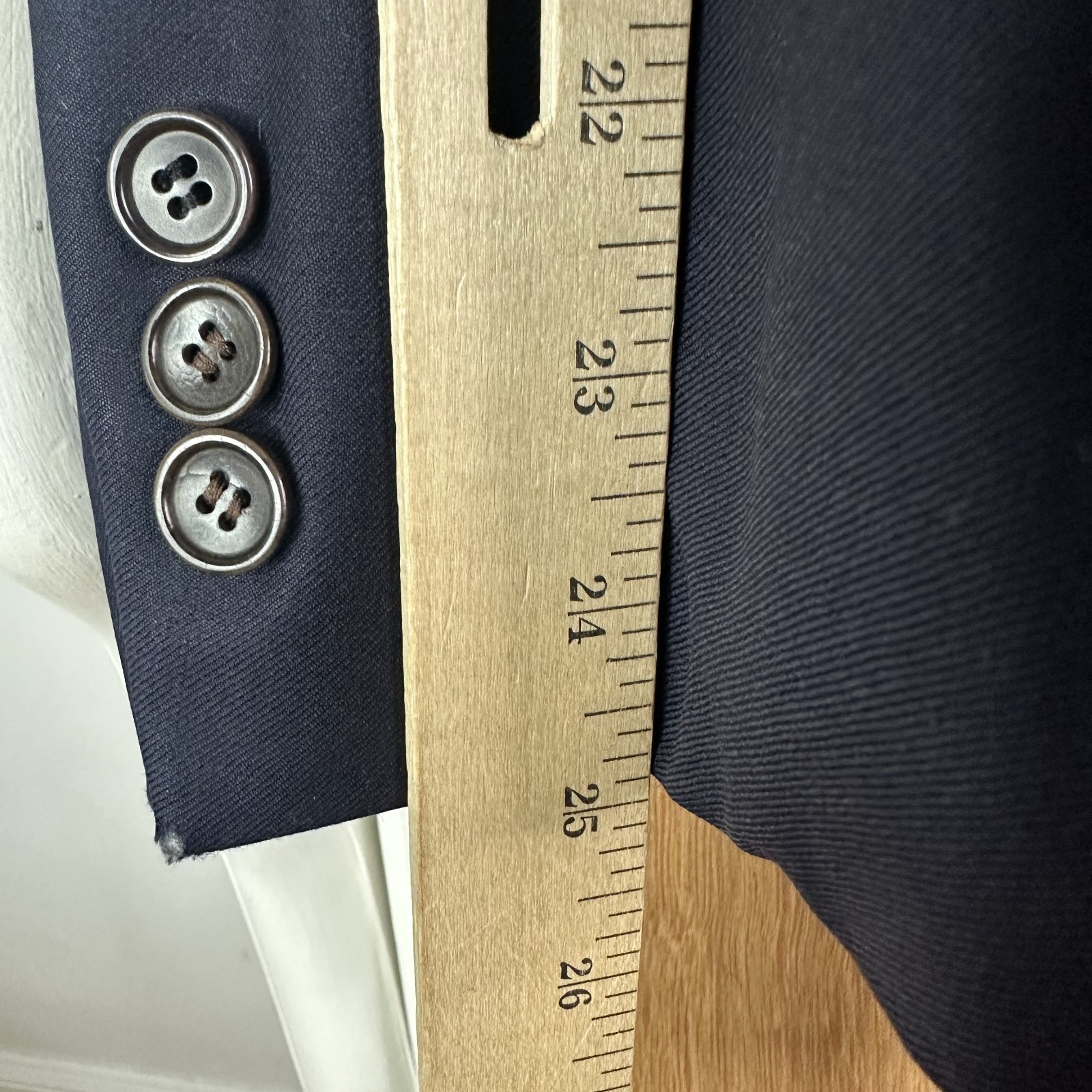 Peter Millar Blazer Mens 42R Navy Blue Solid 2 Button 100% Wool Canvased Jacket