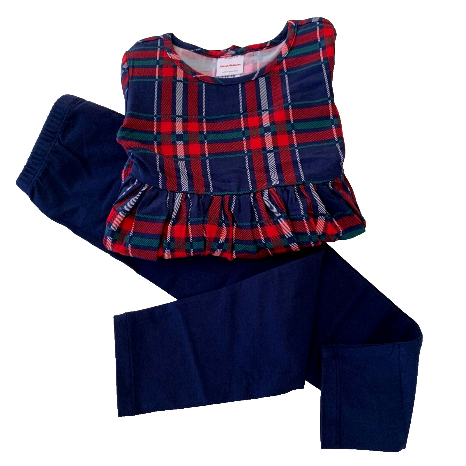 Hanna Andersson Sweet Plaid Skater Dress & Leggings Set. 12-18 Months, 75 cm