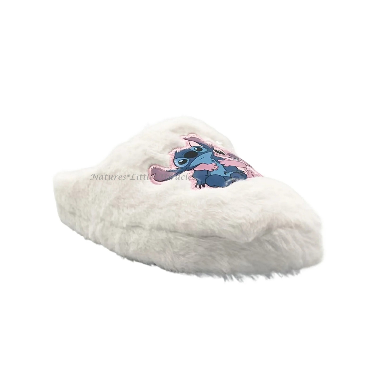 Disney Lilo and Stitch & Angel Womens Slippers Size 11-12 Faux Fur Adult XL NWT