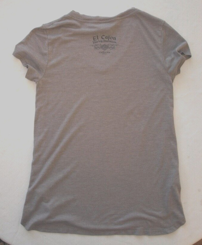 Harley-Davidson Womens T-Shirt Thin Gray S/Sleeve Cap El Cajon, California Sz:S?