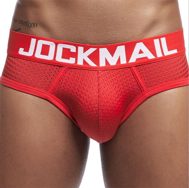 JOCKMAIL Sexy Mens Underwear Briefs Breathable Mesh Quick Dry Sports Underpants