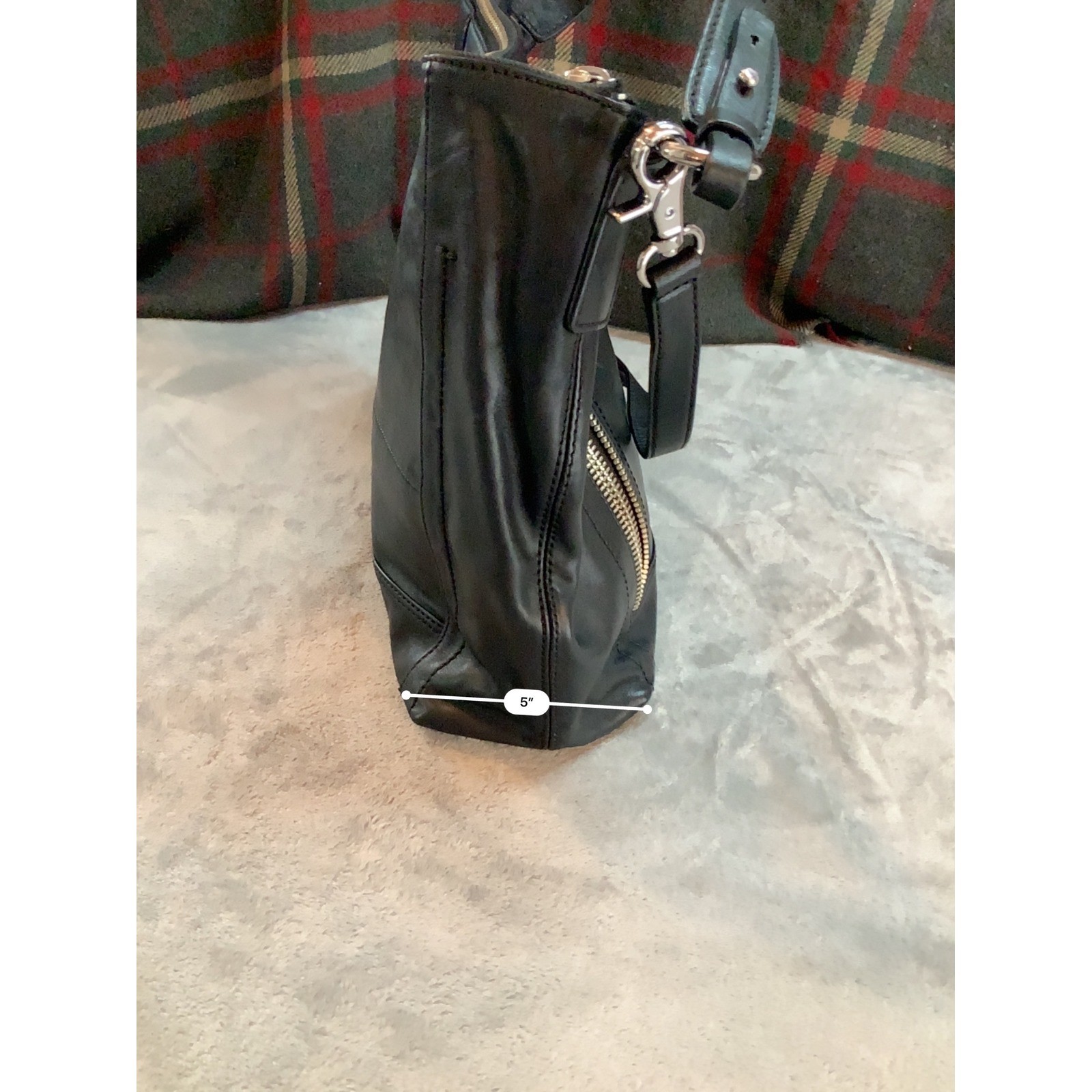 Frye Lena Zip Hobo Black Leather Crossbody Shoulder Bag Handbag 12×13.5in