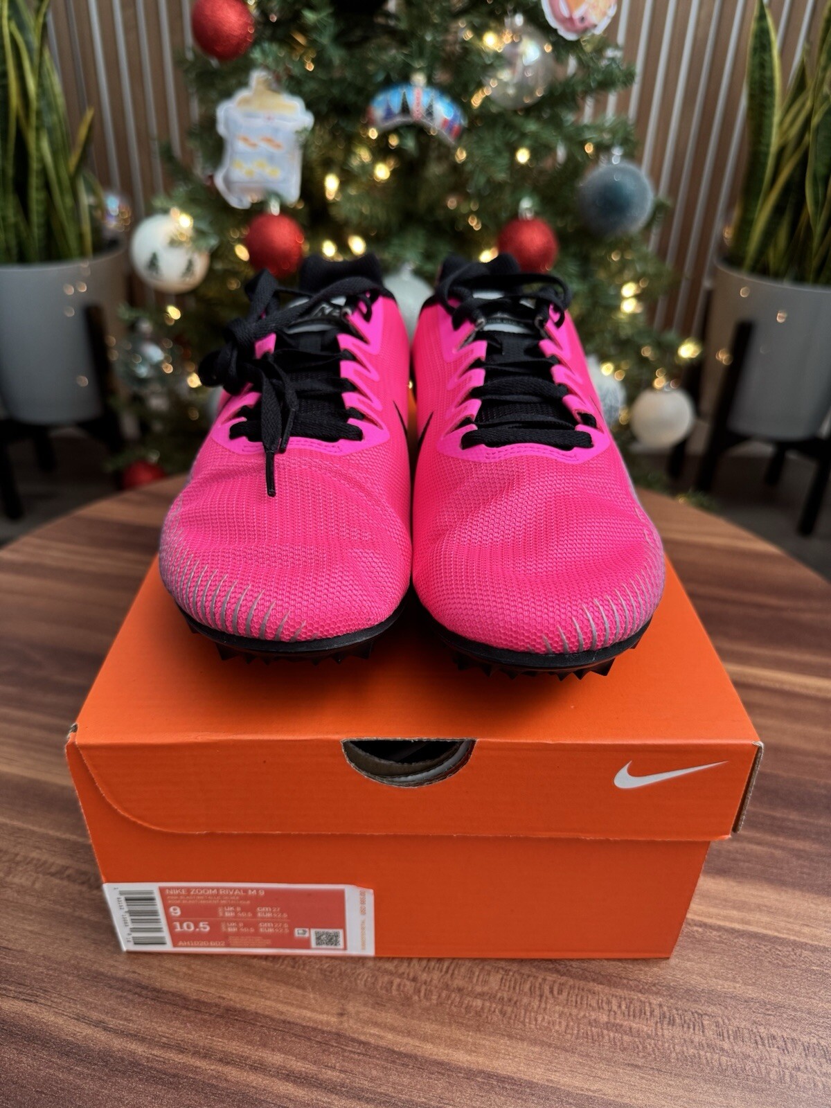Nike ‘Pink Blast’ Zoom Rival Track Shoes with Attachable Spikes Men’s Sz 9