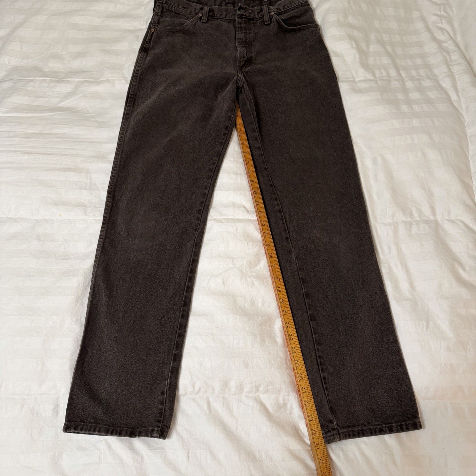 Wrangler Cowboy Cut Dark Wash Denim Straight Leg Regular Fit Jeans 33×34