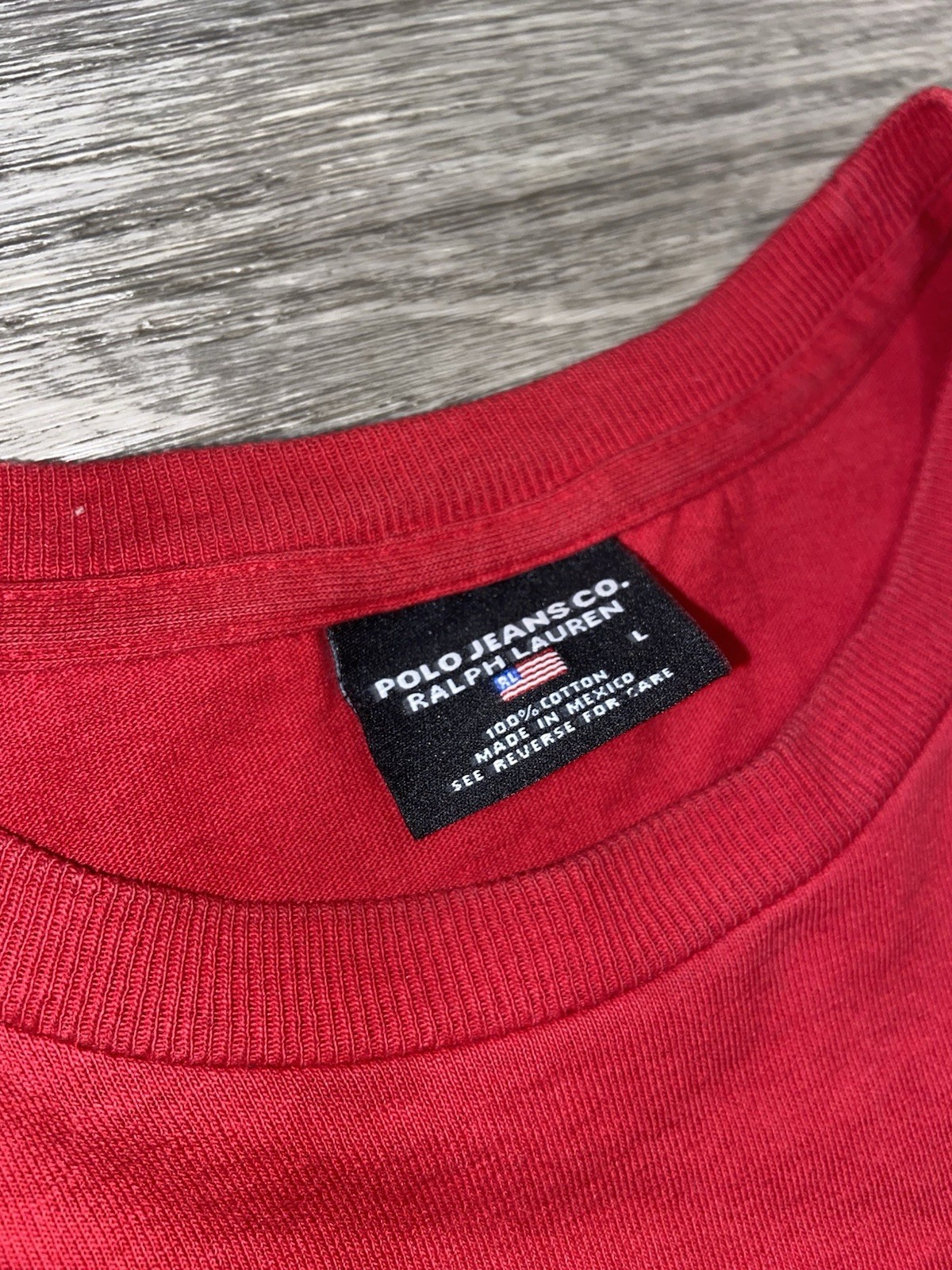 Vintage Red Polo Jeans Co. Ralph Lauren Long Sleeve T-Shirt Y2K Large