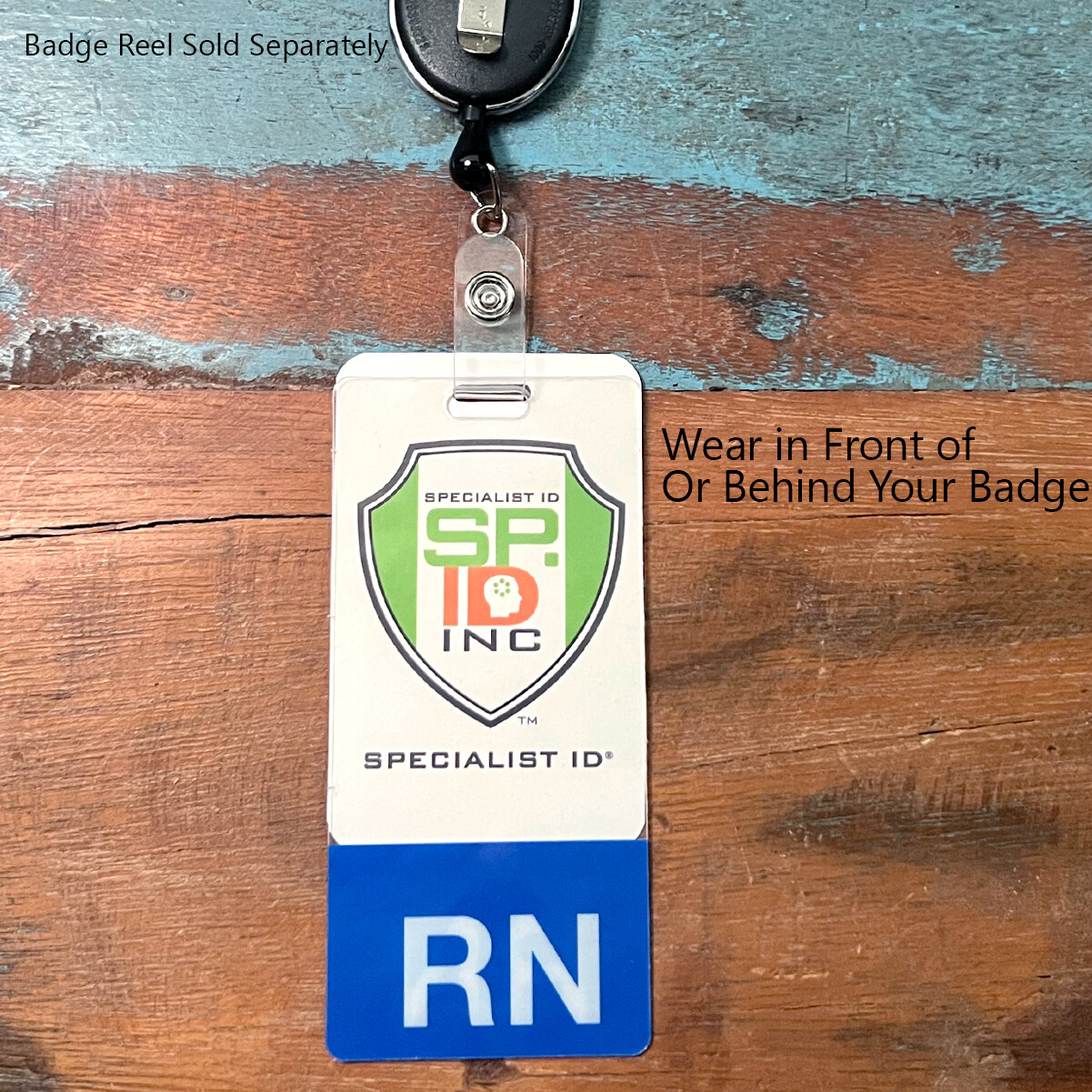 CLEAR RN Badge Buddy – Vertical – Hospital ID Card Buddies Registered Nurses