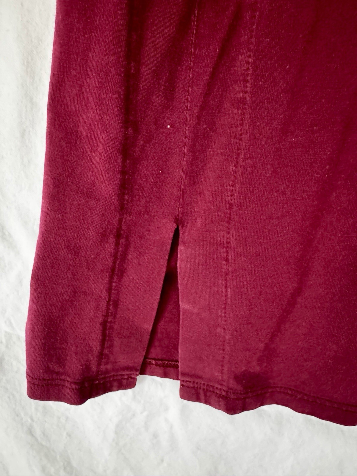 J.Jill Luxe Supima Forward Seam Tunic Top Womens M Wine Red Casual Minimalist