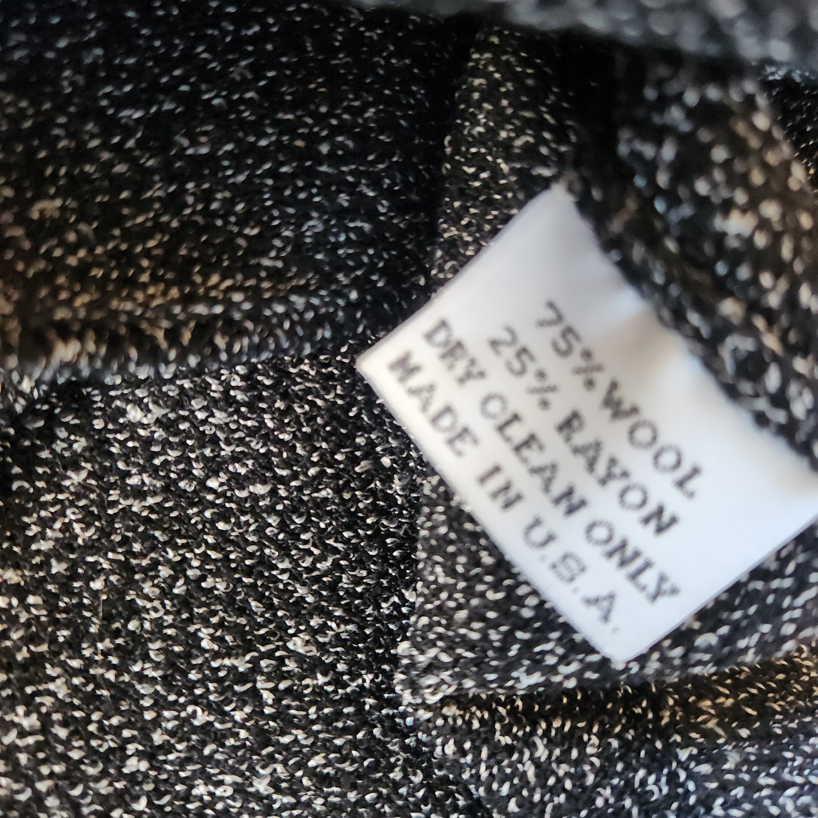J.S.S Knit Jacket Women’s Size M Gray Zip Wool Blend Button Accent Vintage USA