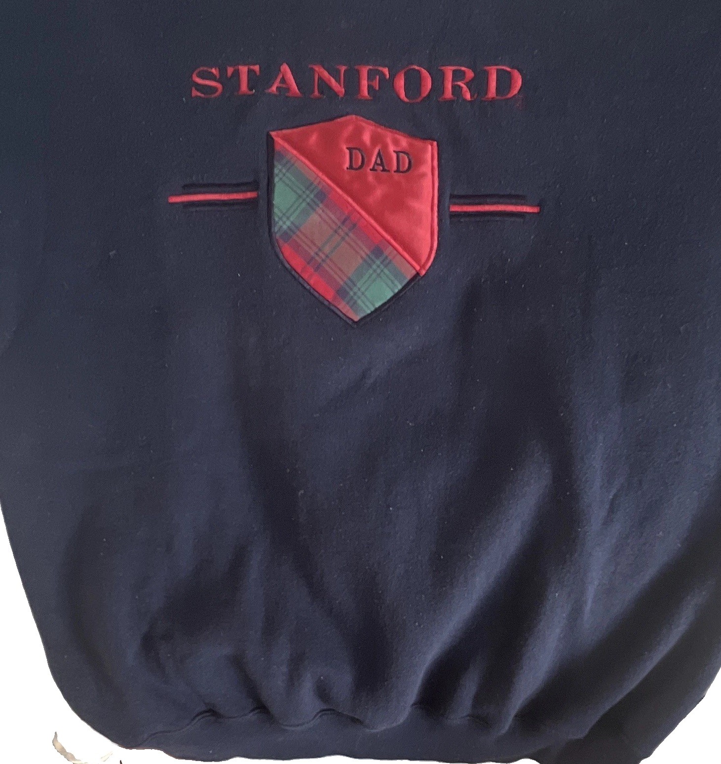 Vintage 90s Stanford Dad Navy Blue Fleece Crewneck Sweatshirt -Size Men’s M