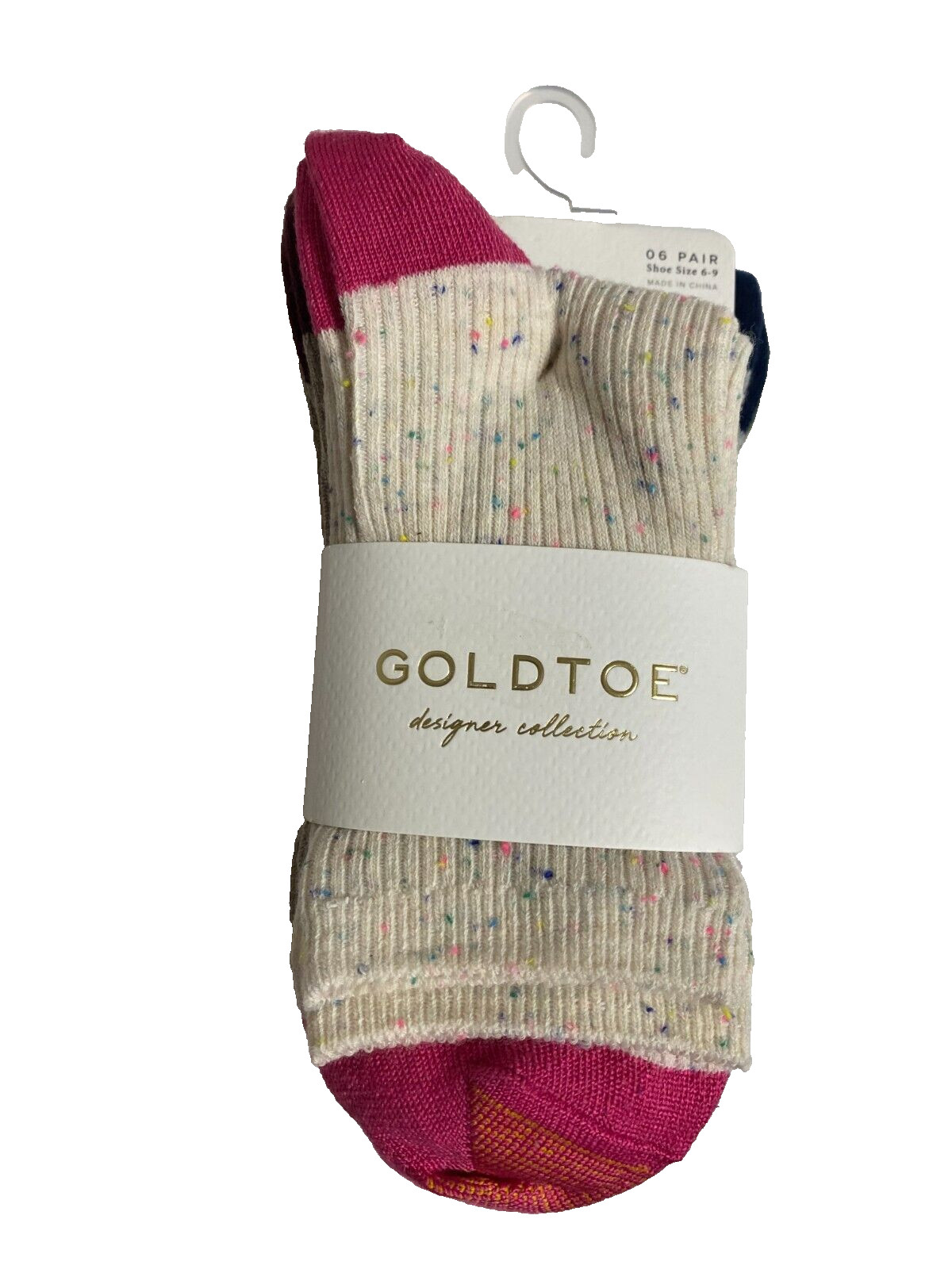 Gold Toe Womens Short Crew Socks 6 Pair Sz 6-9 Casual Ribbed Hiking Socks NWT