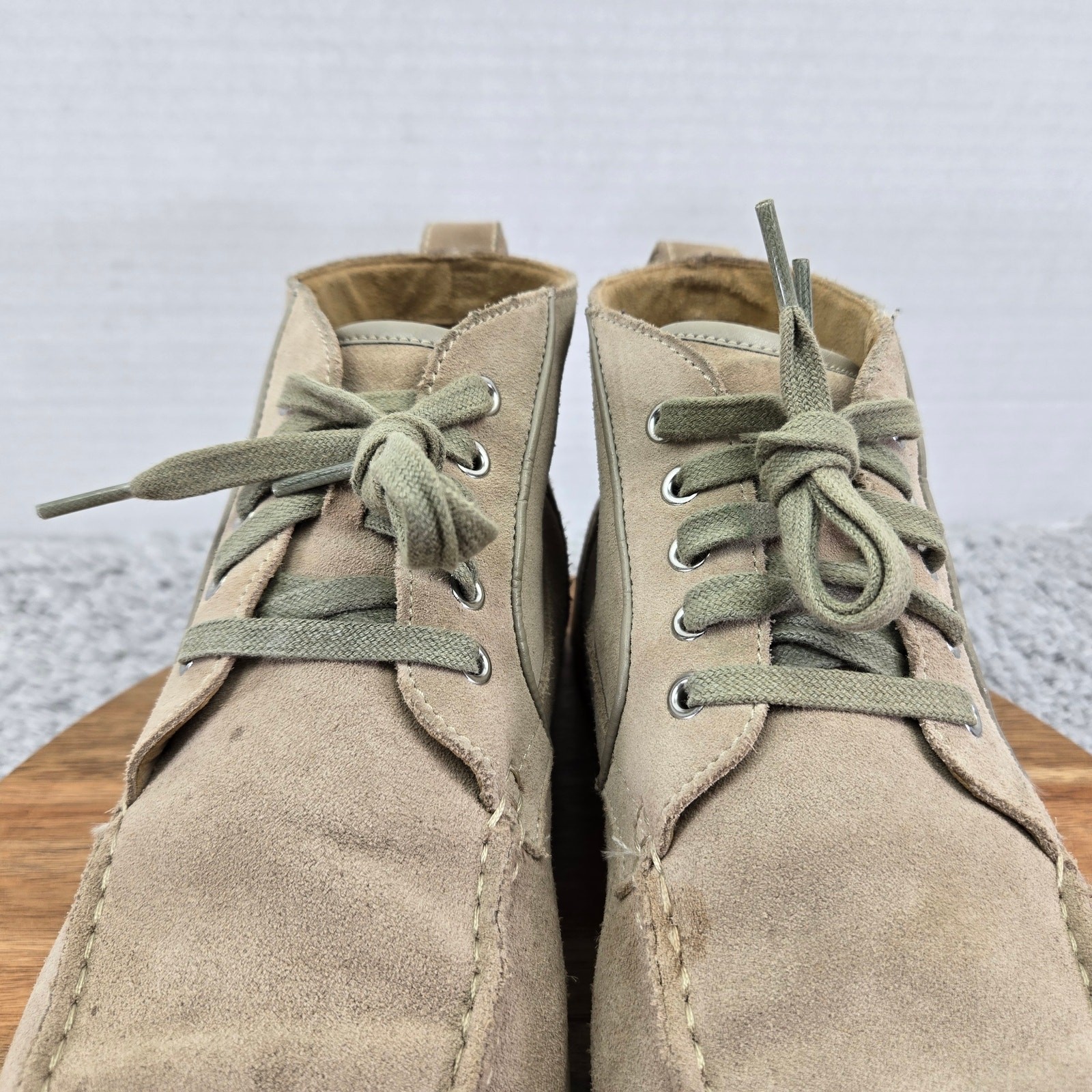 Cole Haan Mens 11M Tan Suede Leather Lace Up Moc Toe Casual Daily Chukka Boots