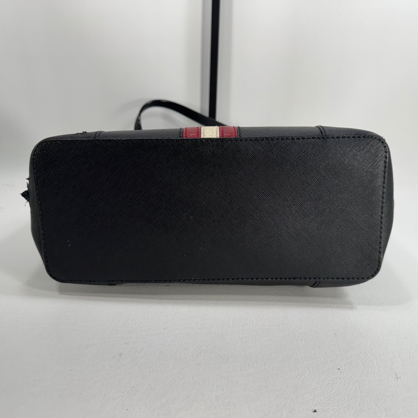 Bally Supra Black Embossed Leather Small Tote Purse – Damaged – See Details