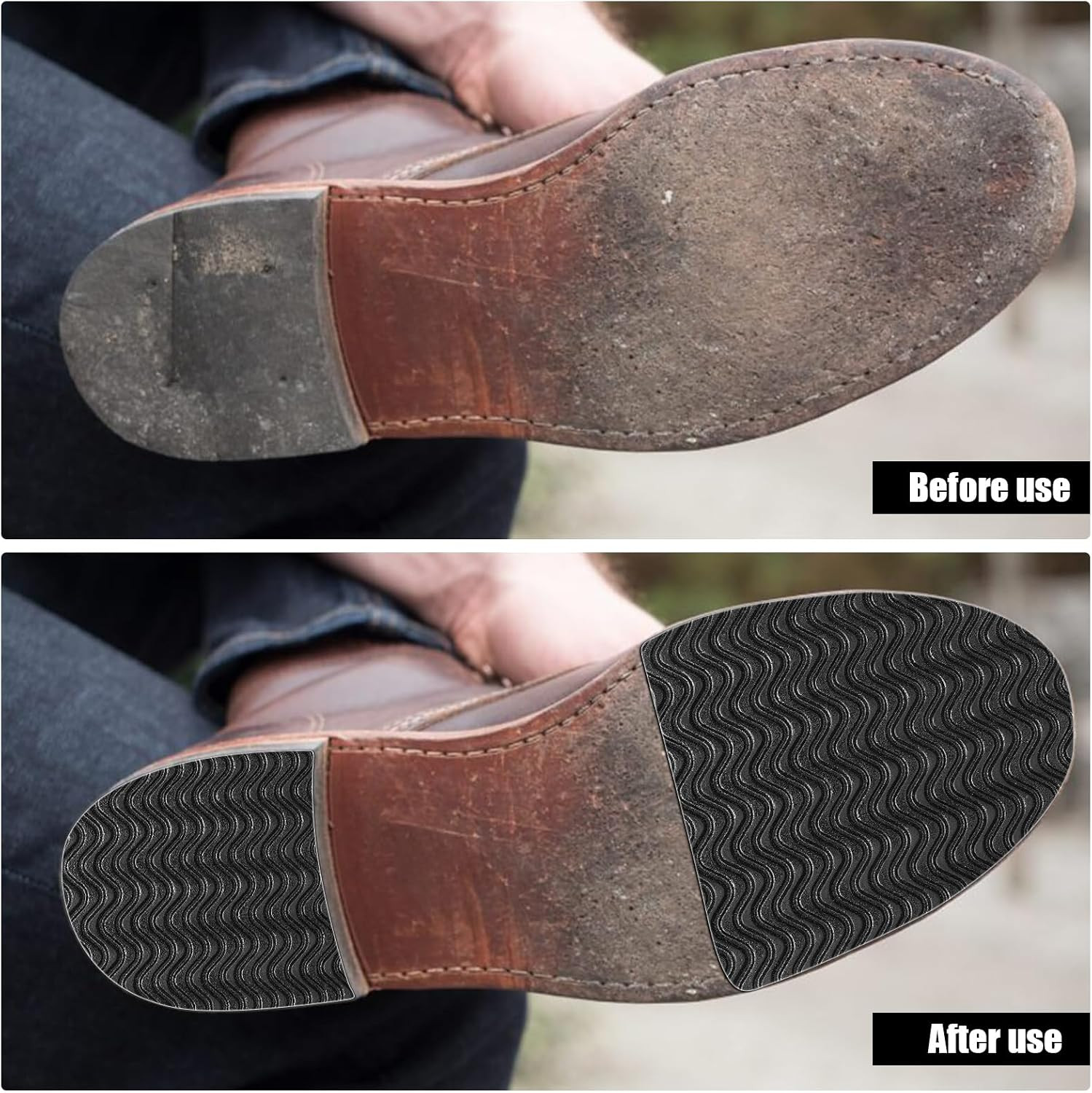 Shoe Heel Repair Kit – 4 Adhesive Pads for Cushioning & Leather Sole Repair
