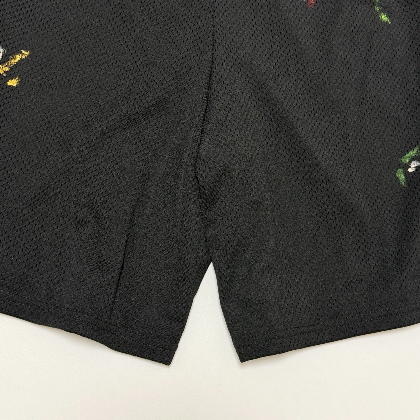 Gallery Dept Paint Splatter Logo Graphic Shorts Black Size S 100% Authentic Men