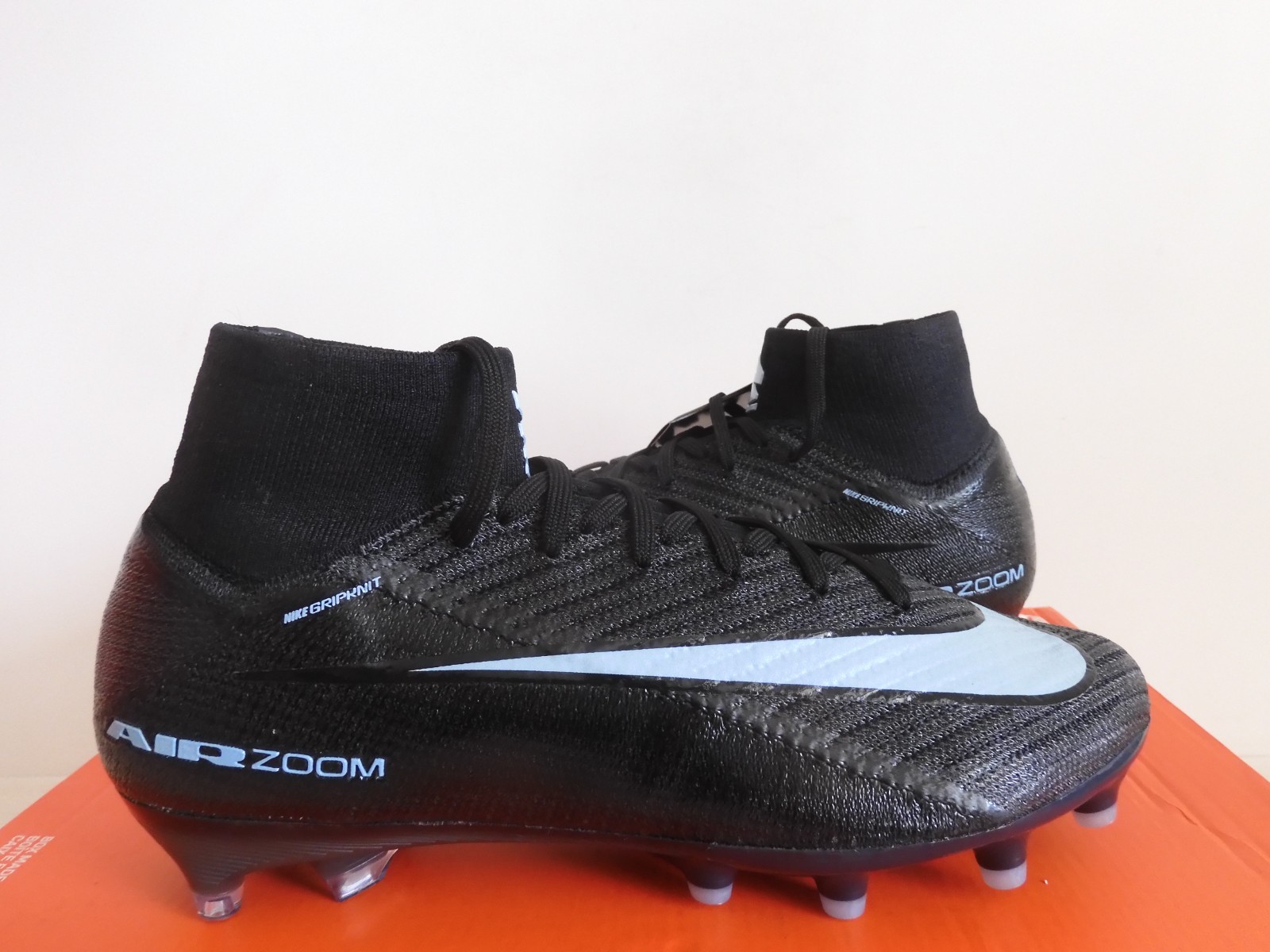 Nike Zoom Mercurial Superfly 10 Elite Ag Pro Black-Ice Blue Sz 6.5 [FQ8339-001]