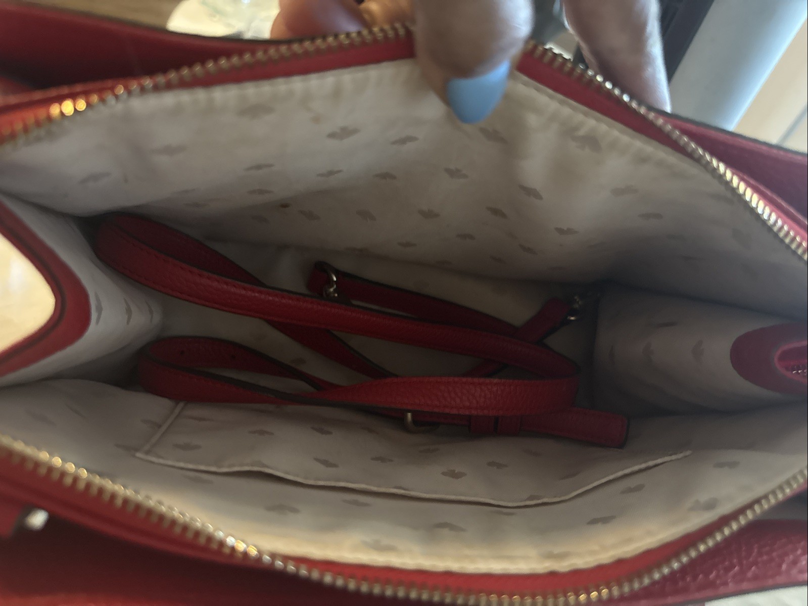 Kate Spade Mulberry Street Lise Convertible Bag Bright Red Medium Size