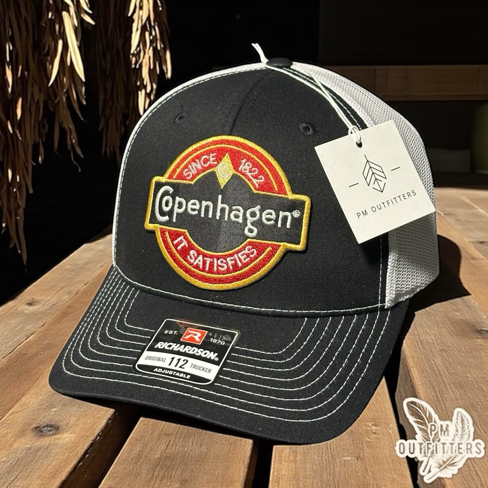 Vintage Retro Copenhagen 1822 Logo Embroidered Patch Richardson 112 Trucker Hat