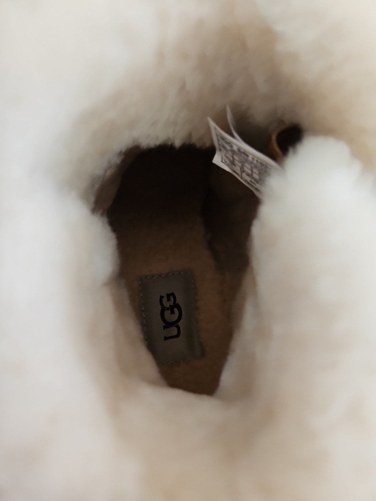 UGG SEYLINE WOMEN BOOTS SUEDE CHESTNUT US 7 Wedge Hidden Heel Brown New Sherpa