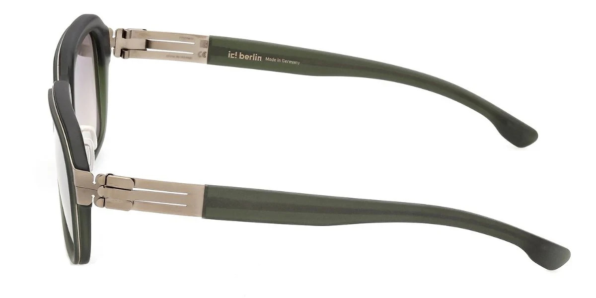 IC! BERLIN BOGART Bronze Sunglasses Gunmetal Authentic New *NO BOX* IC0219 5535G