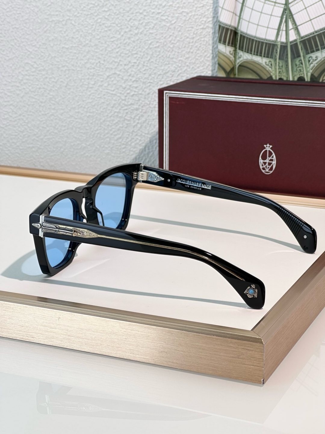 JACQUES MARIE MAGE Sunglasses JMM RAWLINS Handcrafted Black Frame 49-23-146