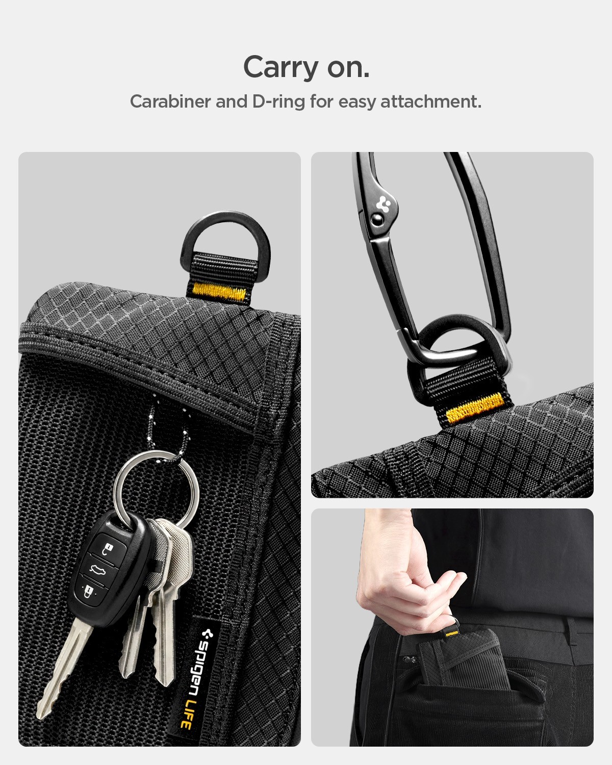 Spigen Life Soft Card Holder RFID Blocking Slim EDC Wallet with Mesh Pocket