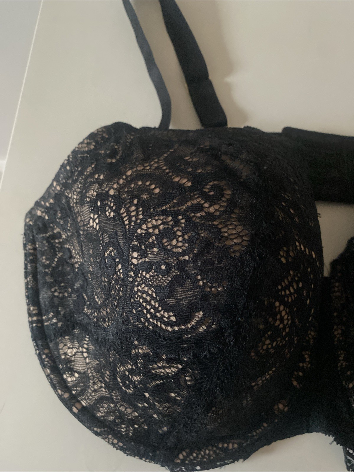 ThirdLove 24/7 Lace Balconette Bra 44D Black Padded Underwire Multiway Straps