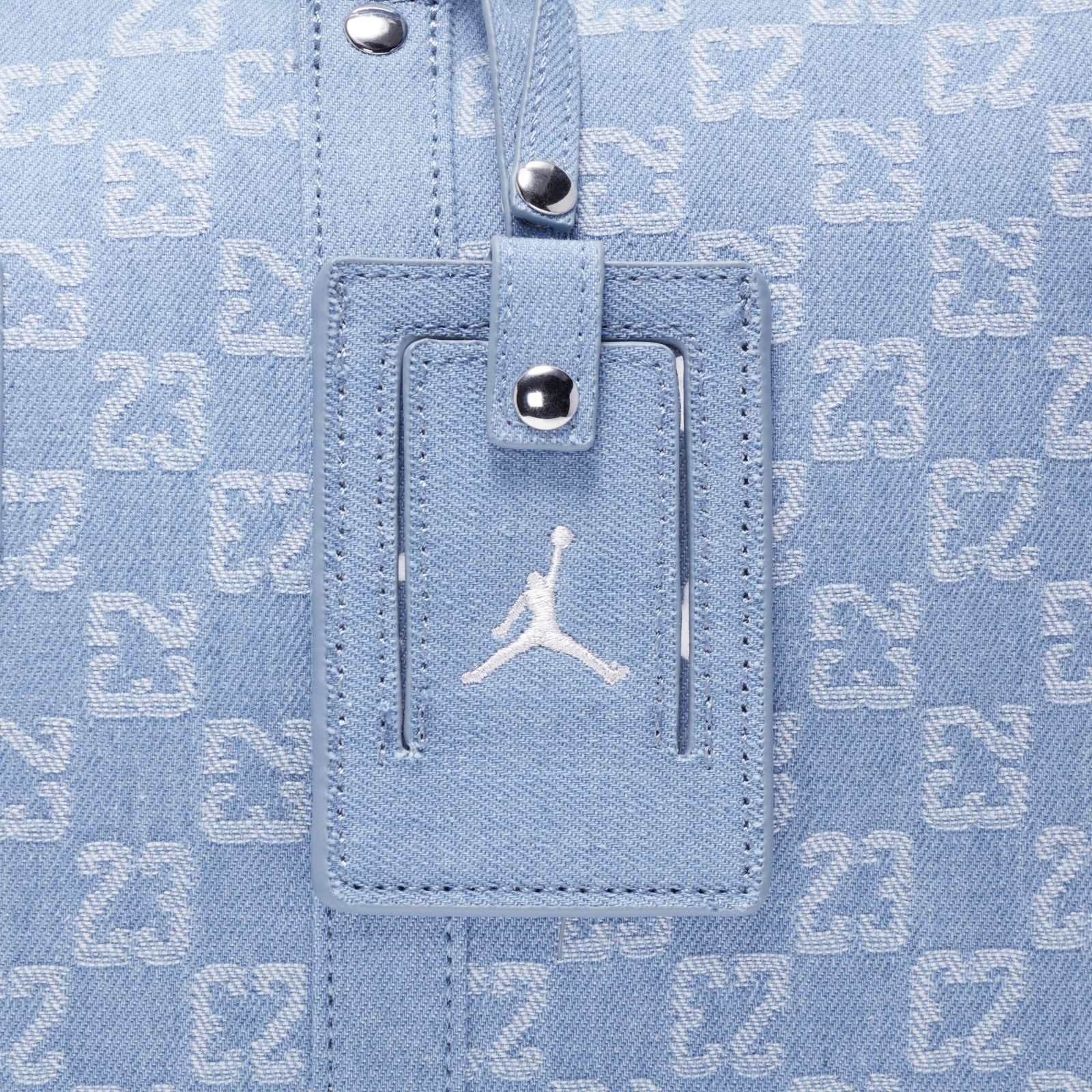 Nike Jordan Denim Blue/White LM9060-571 Monogram Gym Travel Duffel Bag (40L)