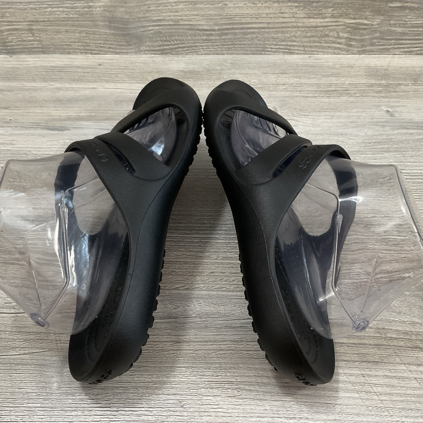 Crocs Sandals Kadee II Flip Flop Thong Black Rubber Slip On Open Toe Womens 11