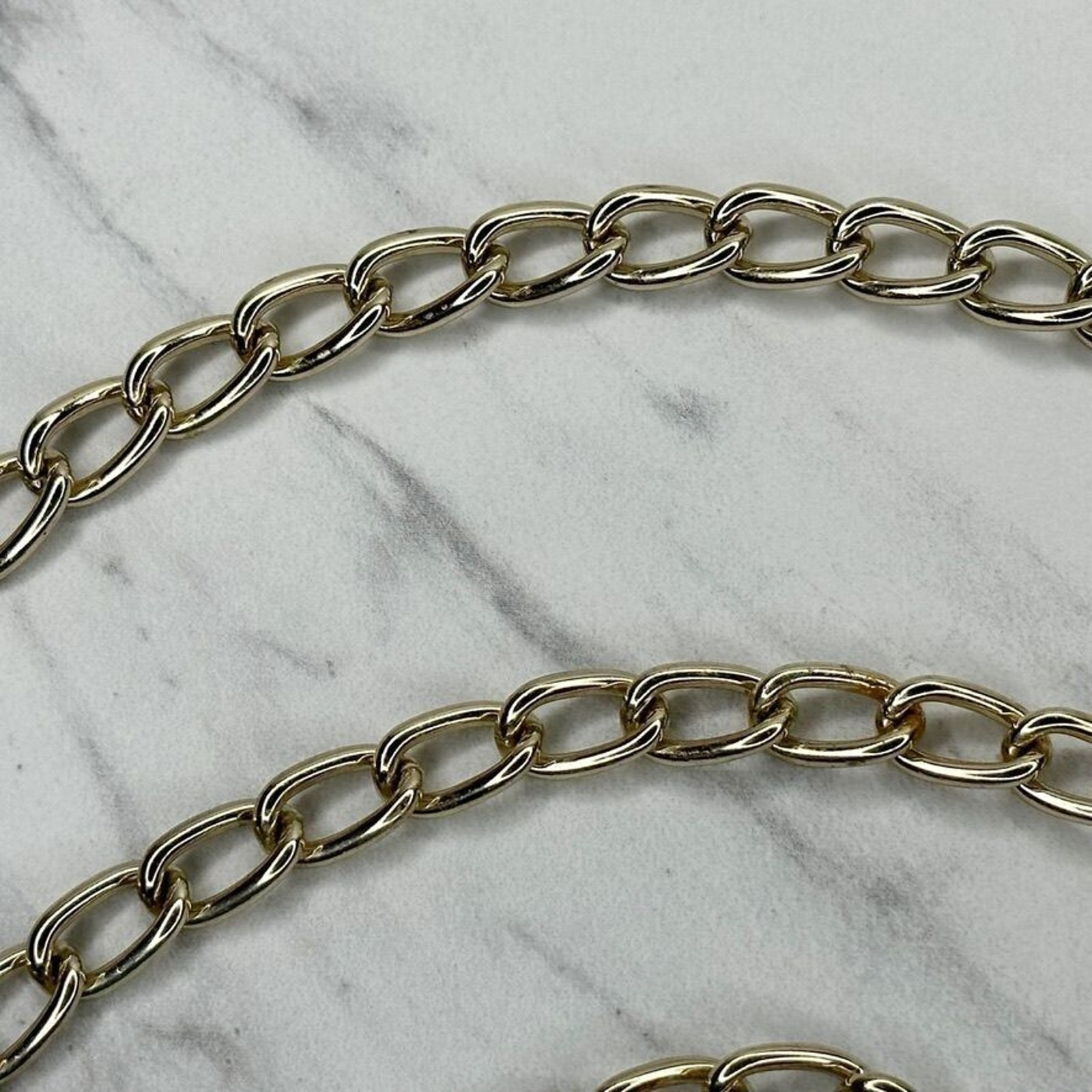 Gold Tone Chain Link Purse Handbag Replacement Strap – 47.5″