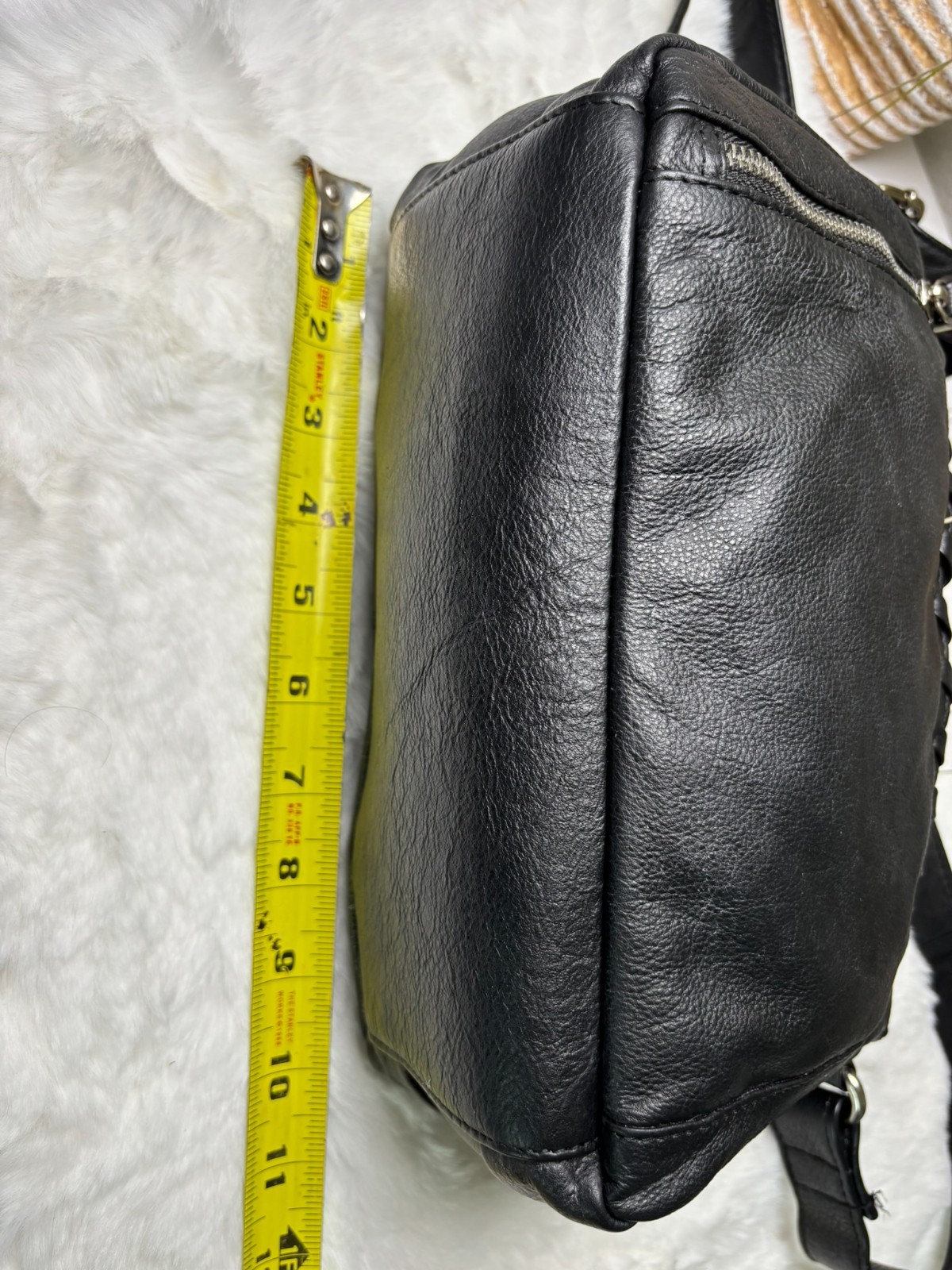 Great American Leatherworks Black Leather Crossbody Bag With Adjustable Strap