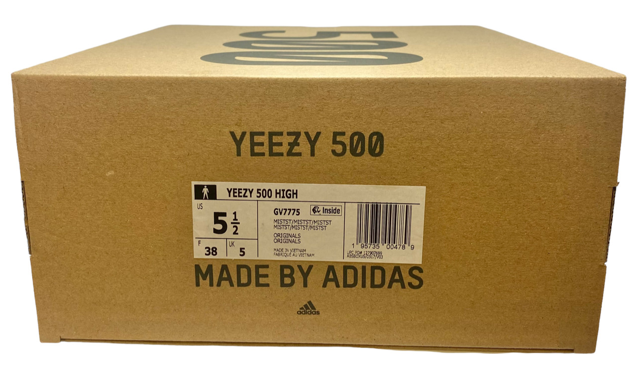Adidas Mens Yeezy 500 High Shoes – Size 5.5 – ‘Mist Stone’ – [GV7775]
