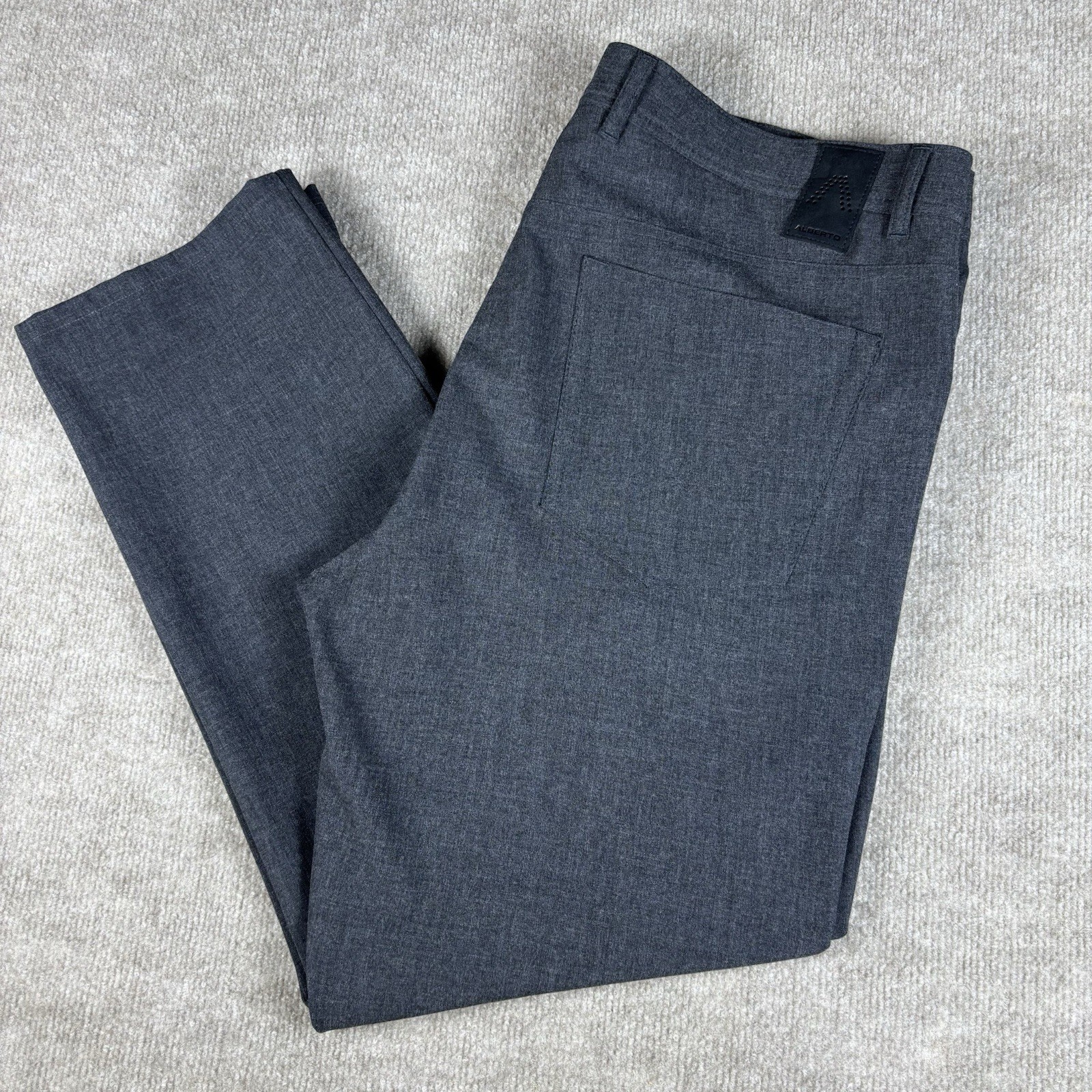 Alberto Ceramica Modern Fit Pants Mens 38×30 Gray Stretch Performance