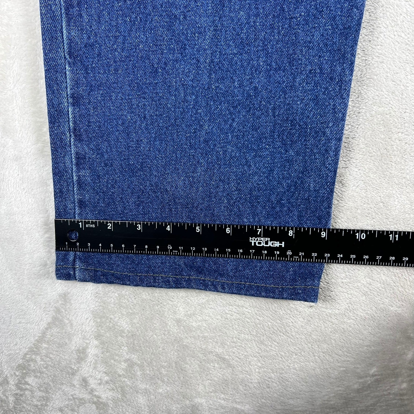 LL Bean Natural Fit Jeans Mens 38×27 Blue Denim Relaxed Straight Leg OK121