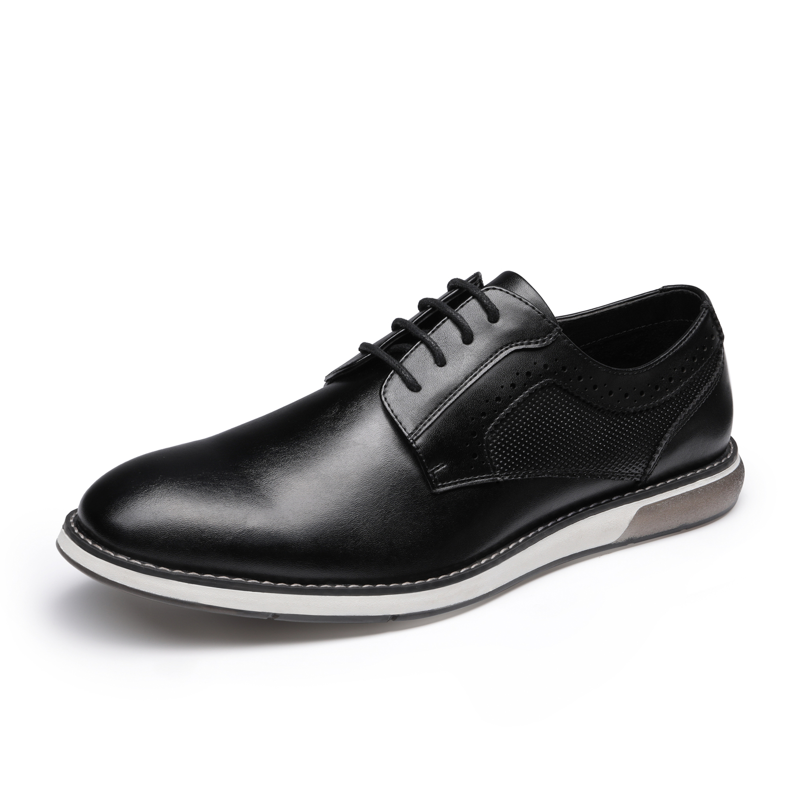 Men’s Dress Oxford Shoes Wide Plain Toe Business Formal Derby Shoe Size 7W-14W