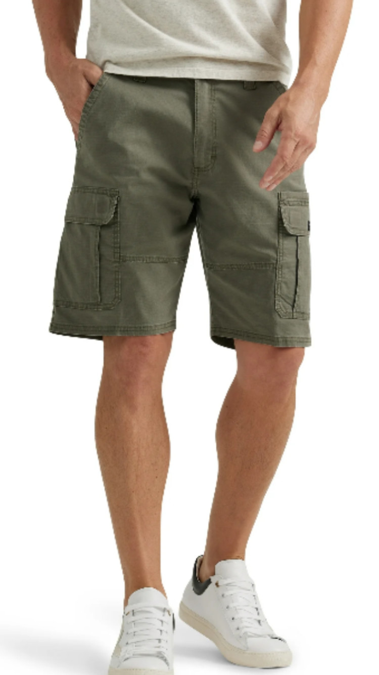 Men’s Wrangler Relaxed Fit Cargo Shorts w/ Stretch Olive Green CHOOSE SIZE 32-54