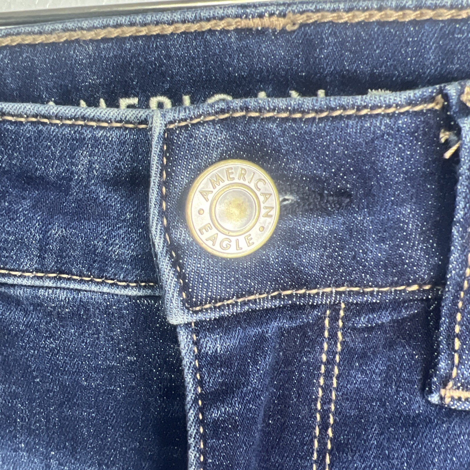 American Eagle Hi rise Next Level stretch Jegging Women’s 4 Dark Wash Faded