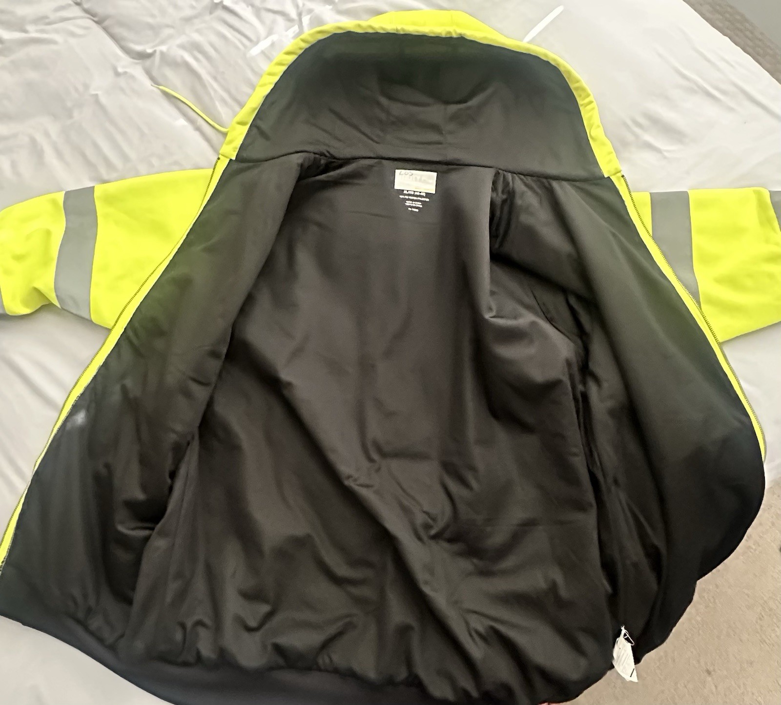 Utility Pro Hi-Vis Reflective Hooded EMS EMT Jacket XL Yellow/Black Polyester