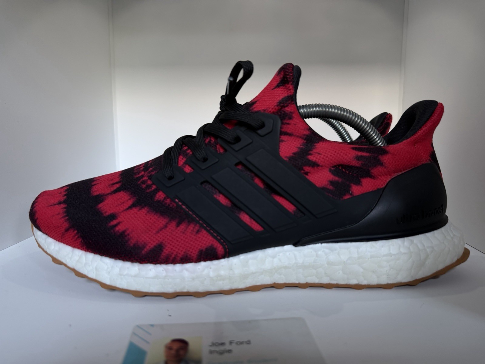 Adidas Ultra Boost Nice Kicks No Vacancy Size 9.5 Red Black Tie Dye Near Mint