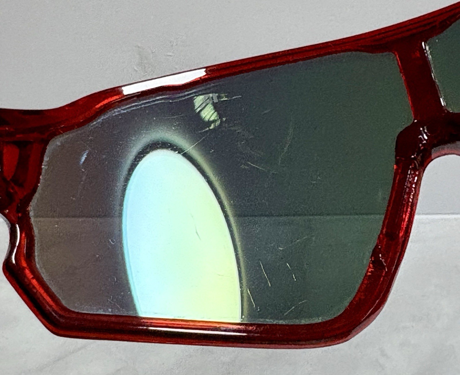 XLoop 8X3631 Black/Red Wrap Sunglasses Plastic Frames Mirror Lenses For Men READ