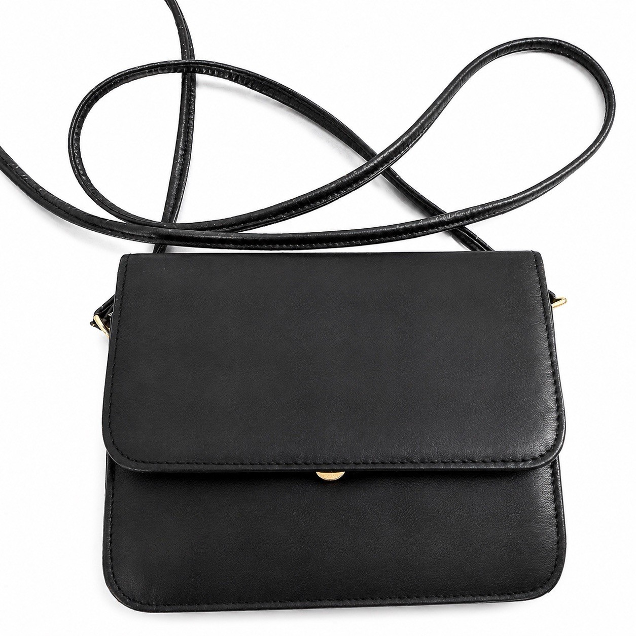 Vintage Genuine Leather Crossbody Organizer Wallet Belt Bag Kiss Lock Coin Purse