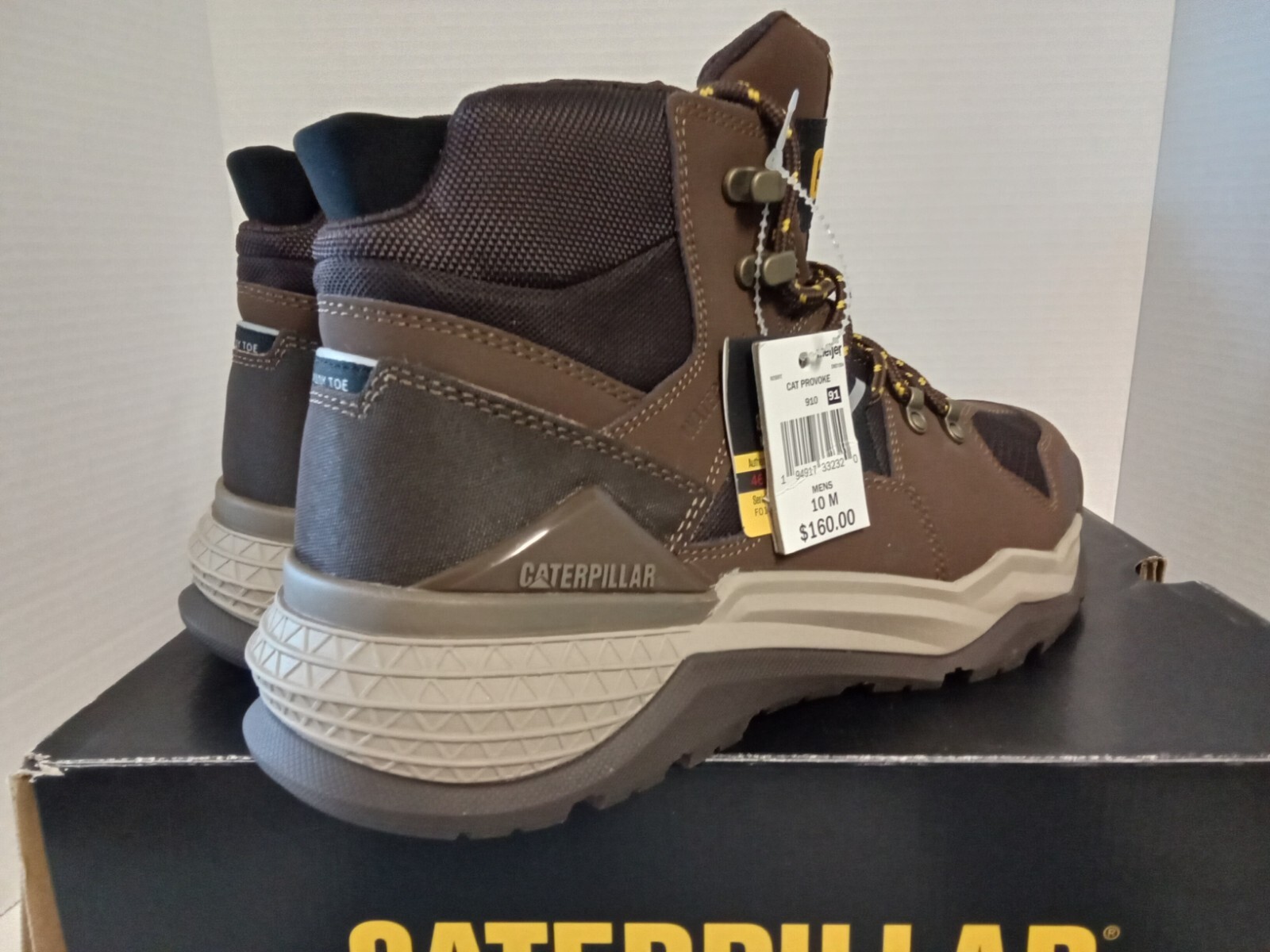 Caterpillar Mens PROVOKE MID WP Waterproof Alloy Toe Work Boot Size 10 M Leather