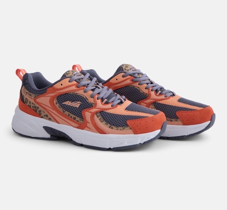 Avia Women’s Lace Up Running Shoes 5000 Athletic Performance Sz 6 Cheetah Coral