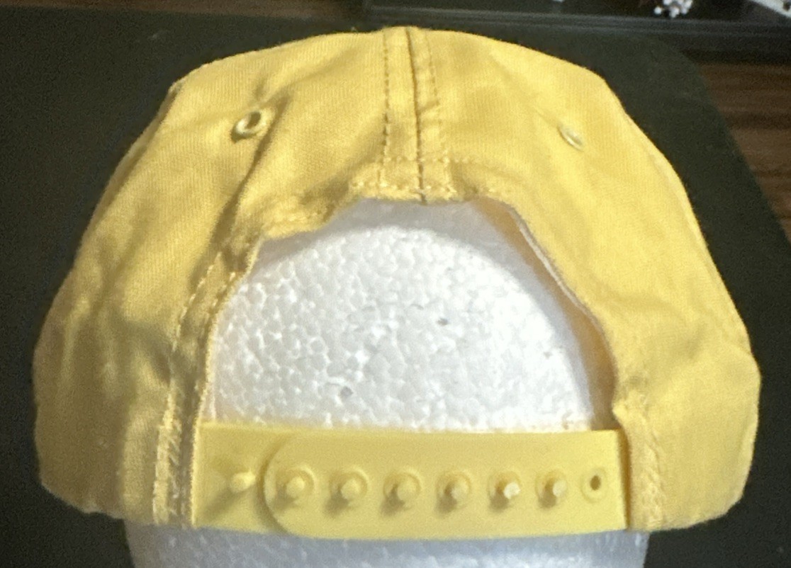 BALDOR Electric Motors vintage Yellow SnapBack Hat. With Mustang Lapel Pin