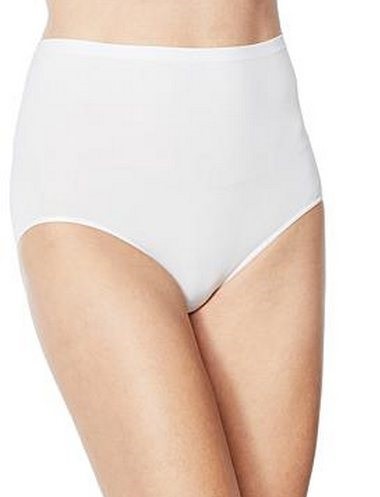 Rhonda Shear White Seamless High-Waist Ahh Brief Panties Panty New Light Control